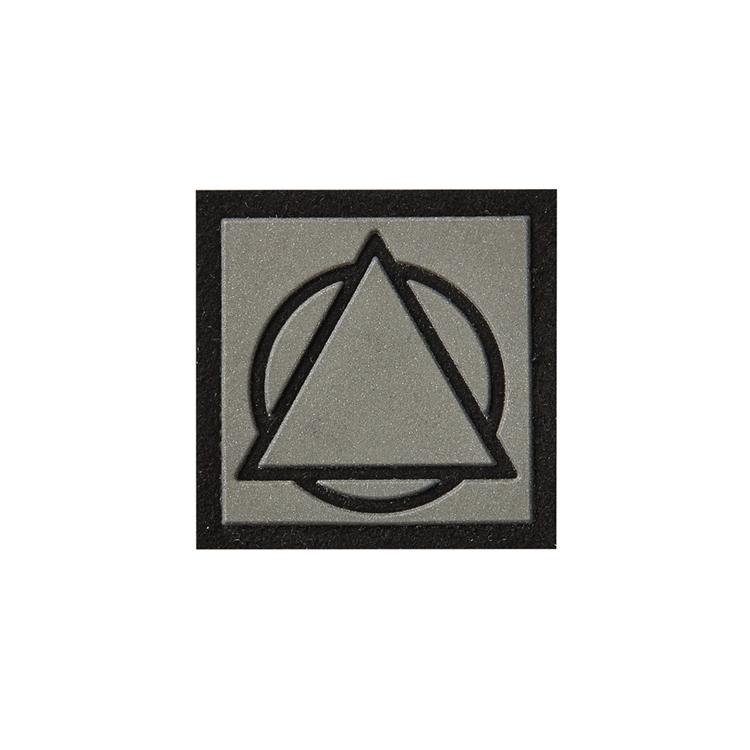 glow in the dark patch with silver